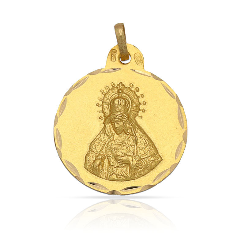 MEDALLA ORO 18KL V. DE LA MACARENA- 17MM - Peso: 1.90 gr 