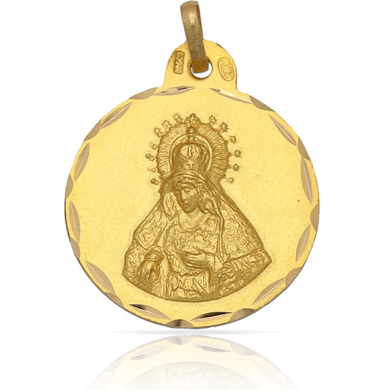 MEDALLA ORO 18KL V. DE LA MACARENA - 19MM - Peso: 2.45 gr 