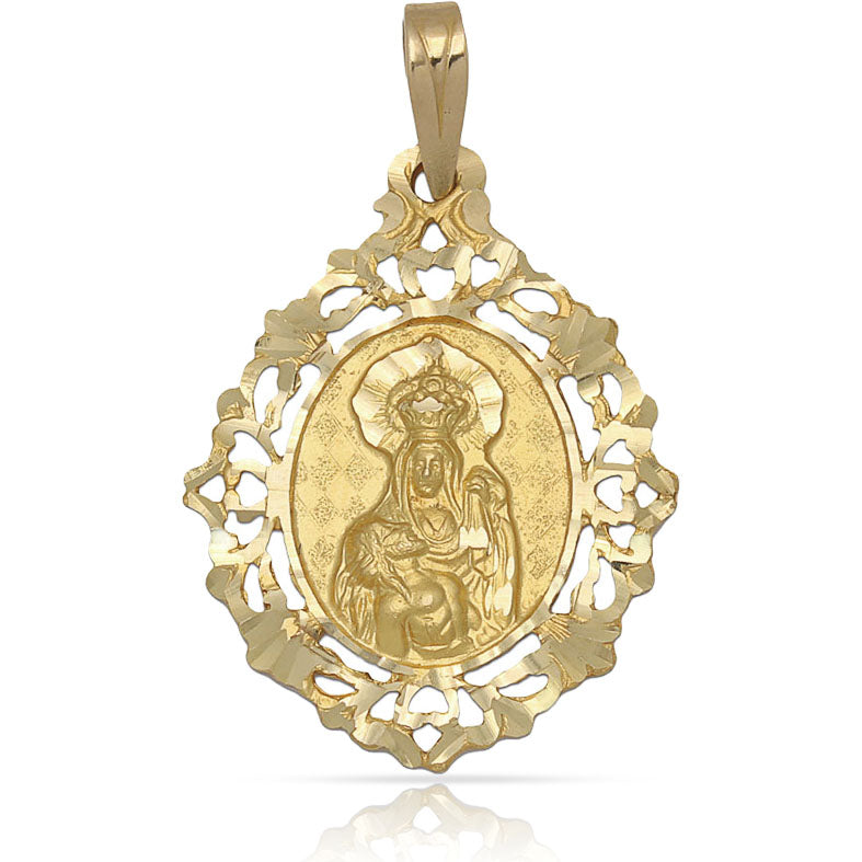 MEDALLA ORO 18KL V. DE LA PIEDAD - 22x30MM - Peso: 3.50 gr 