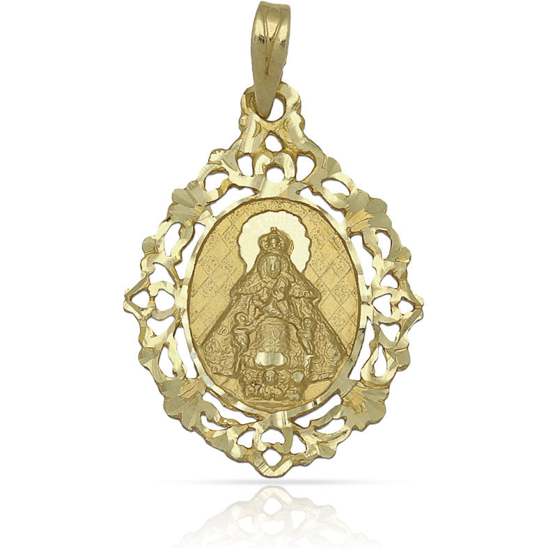 MEDALLA ORO 18KL V. DE LA PIEDRA- 22X30MM - Peso: 3.30 gr 