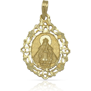 MEDALLA ORO 18KL V. DE LA PIEDRA- 22X30MM - Peso: 3.70 gr 