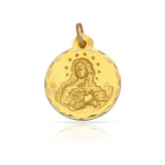 MEDALLA ORO 18KL V. DE LA PURISIMA - 15MM - Peso: 1.65 gr 