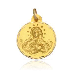 MEDALLA ORO 18KL V.DE LA PURISIMA - 17MM - Peso: 2.10 gr 