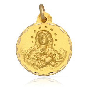 MEDALLA ORO 18KL V. DE LA PURISIMA - 21MM - Peso: 3.00 gr 