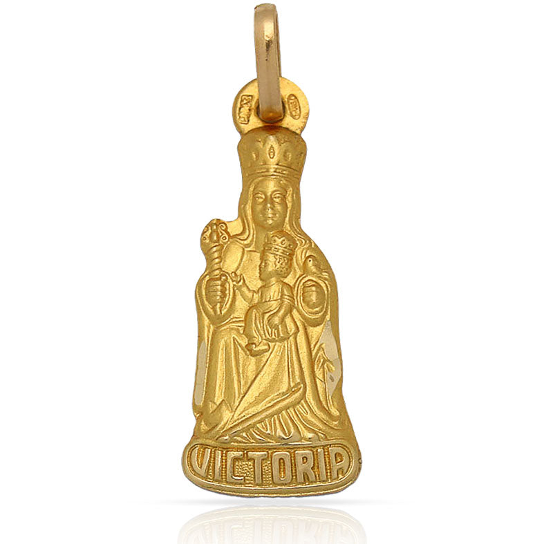MEDALLA ORO 18KL V.DE LA VICTORIA - 11X28MM  - Peso: 2.35 gr 