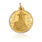 MEDALLA ORO 18KL V. DE LAS ANGUSTIAS - 16MM - Peso: 1.90 gr 