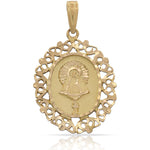 MEDALLA ORO 18KL V. DE LAS NIEVES - 21X27MM - Peso: 3.65 gr 