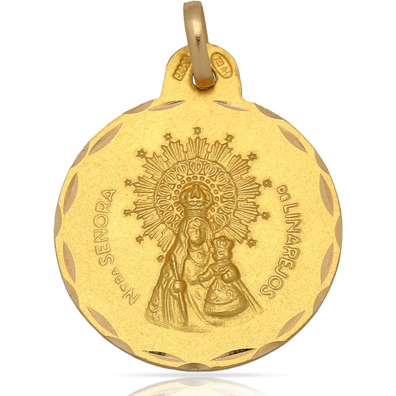MEDALLA ORO 18KL V. DE LINAREJOS - 21MM - Peso: 2.90 gr 