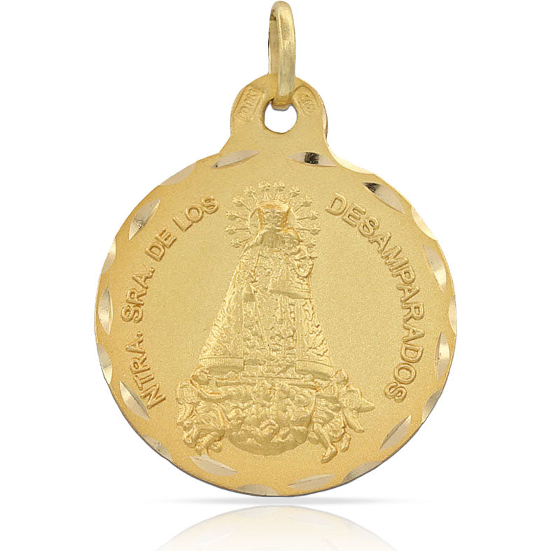 MEDALLA ORO 18KL V. DE LOS DESAMPARADOS - 21MM - Peso: 3.10 gr 