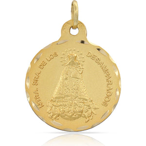 MEDALLA ORO 18KL V. DE LOS DESAMPARADOS - 21MM - Peso: 3.15 gr 