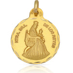 MEDALLA ORO 18KL V. DE LOS REYES- 21MM - Peso: 2.85 gr 