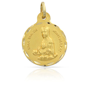 MEDALLA ORO 18KL V. DE MONTSERRAT - 15MM - Peso: 1.60 gr 