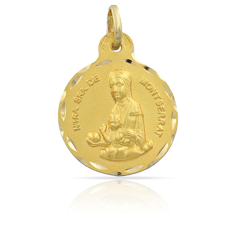 MEDALLA ORO 18KL V. DE MONTSERRAT - 15MM - Peso: 1.75 gr 