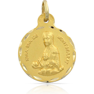 MEDALLA ORO 18KL V. DE MONTSERRAT - 17MM - Peso: 1.90 gr 
