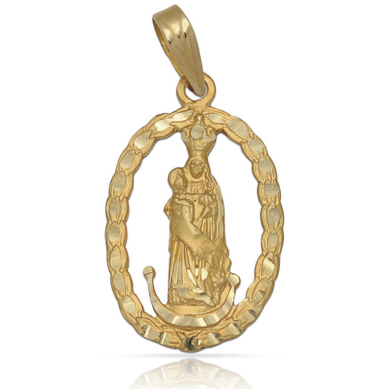 MEDALLA ORO 18KL V. DE ZOCUECA- 17X27MM - Peso: 3.75 gr 