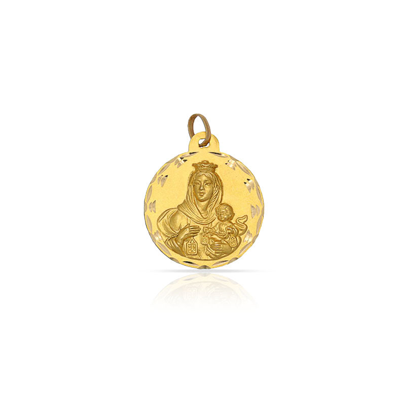 MEDALLA ORO 18KL V. DEL CARMEN - 13MM - Peso: 1.30 gr 