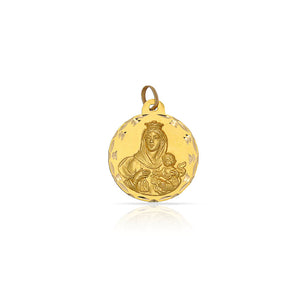 MEDALLA ORO 18KL V. DEL CARMEN - 13MM - Peso: 1.35 gr 