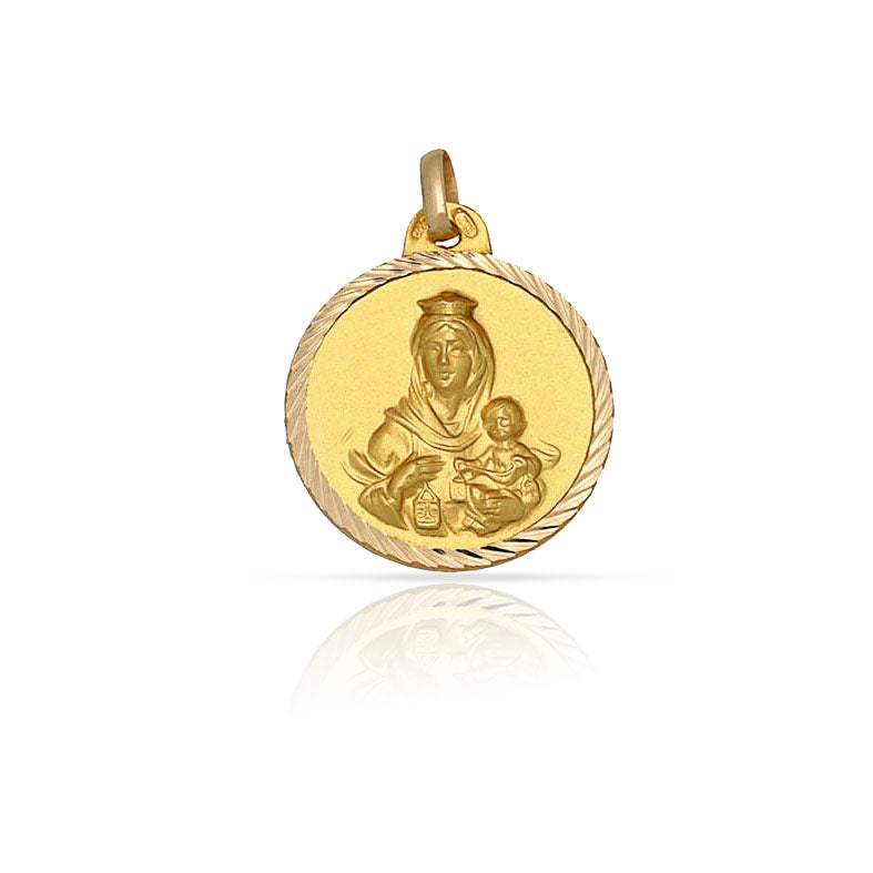 MEDALLA ORO 18KL V. DEL CARMEN - 16MM - Peso: 1.85 gr 