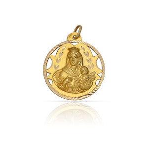 MEDALLA ORO 18KL V. DEL CARMEN - 18MM - Peso: 2.10 gr 
