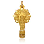 MEDALLA ORO 18KL V. DEL PILAR - 17x34MM - Peso: 2.95 gr 