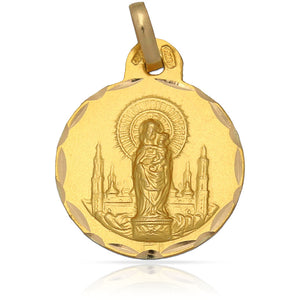 MEDALLA ORO 18KL V. DEL PILAR - 19MM - Peso: 2.45 gr 