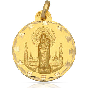 MEDALLA ORO 18KL V. DEL PILAR - 23MM - Peso: 3.55 gr 