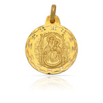 MEDALLA ORO 18KL V. DEL PINO - 17MM - Peso: 2.05 gr 