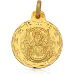 MEDALLA ORO 18KL V. DEL PINO - 21MM - Peso: 2.95 gr 