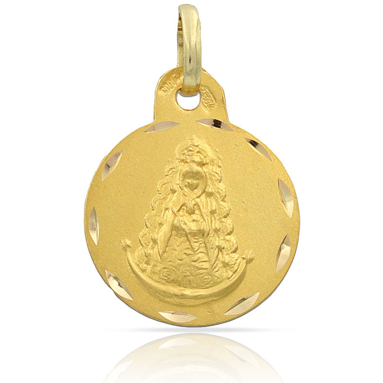 MEDALLA ORO 18KL V. DEL ROCIO - 16MM - Peso: 1.70 gr 