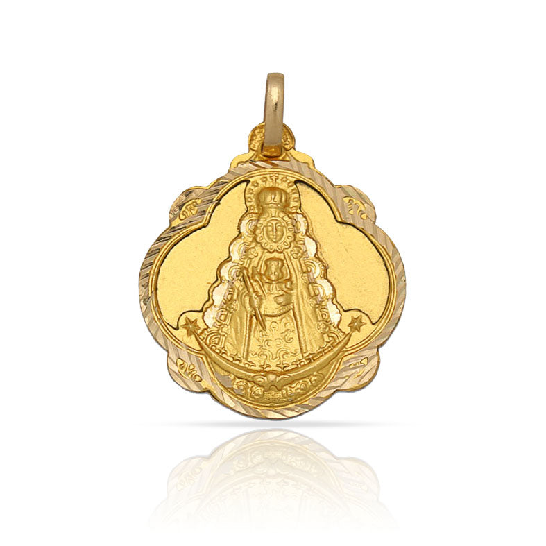 MEDALLA ORO 18KL V. DEL ROCIO- 16X19MM  - Peso: 1.70 gr 