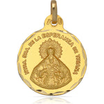 MEDALLA ORO 18KL V. ESPERANZA TRIANA - 21MM - Peso: 3.05 gr 