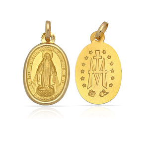 MEDALLA ORO 18KL V. MILAGROSA - 11x18MM - Peso: 1.30 gr 