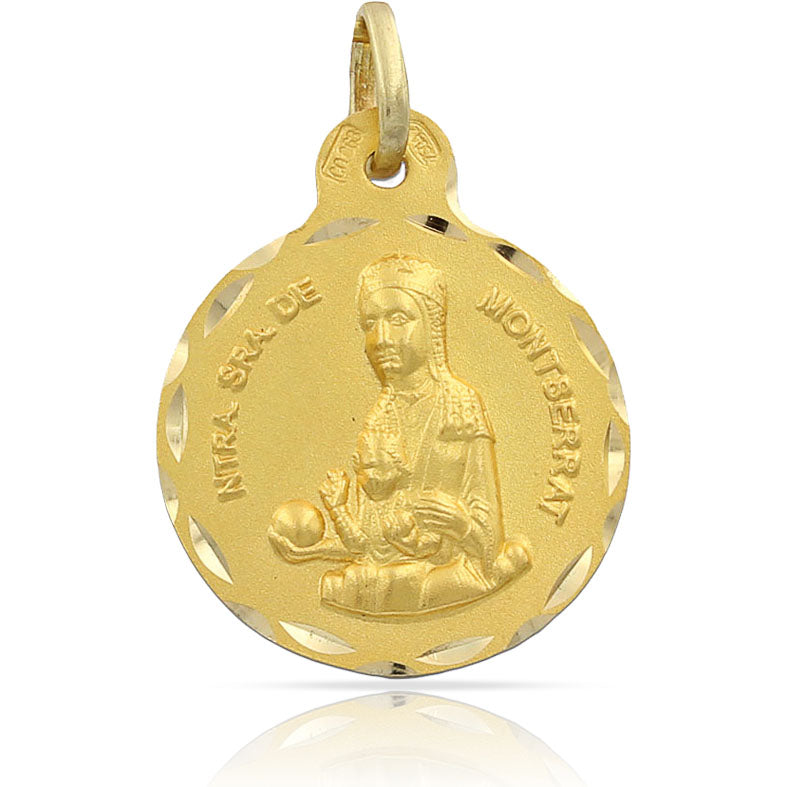 MEDALLA ORO 18KL V. MONTSERRAT - 19MM - Peso: 2.50 gr 