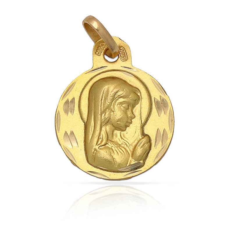 MEDALLA ORO 18KL V. NIÑA - 15MM - Peso: 1.70 gr 