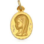 MEDALLA ORO 18KL V. NIÑA - 16X21 MM - Peso: 2.15 gr 