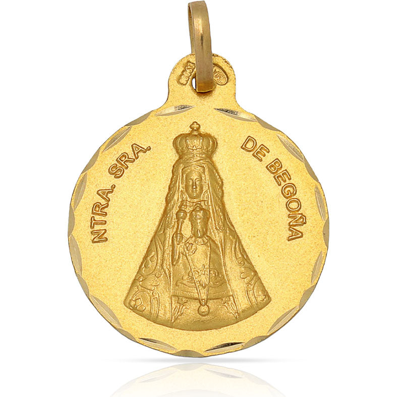 MEDALLA ORO 18KL VIRGEN DE BEGOÑA - 21MM - Peso: 2.85 gr 