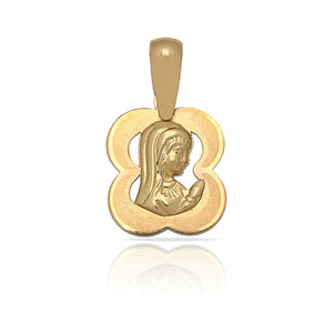 MEDALLA ORO 18KL VIRGEN NIÑA - 11X13 MM