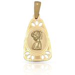 MEDALLA ORO 18KL VIRGEN NIÑA - 12X21MM - Peso: 0.90 gr 