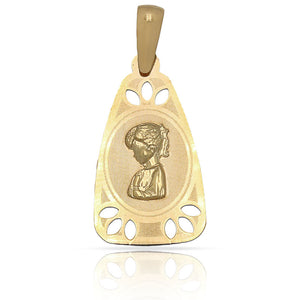 MEDALLA ORO 18KL VIRGEN NIÑA - 12X21MM - Peso: 0.90 gr 