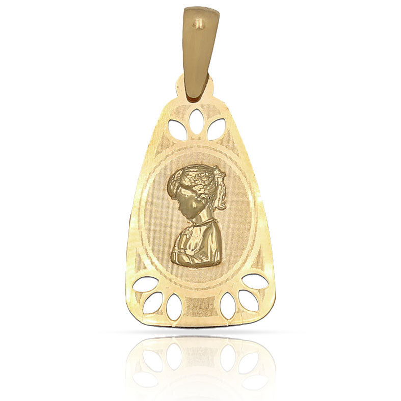 MEDALLA ORO 18KL VIRGEN NIÑA - 12X21MM - Peso: 0.95 gr 