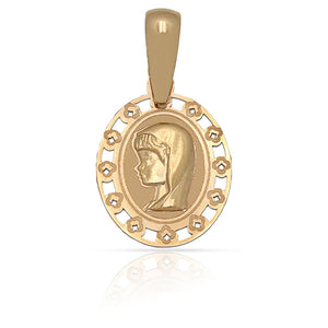 MEDALLA ORO 18KL VIRGEN NIÑA -13X17MM - Peso: 0.70 gr 