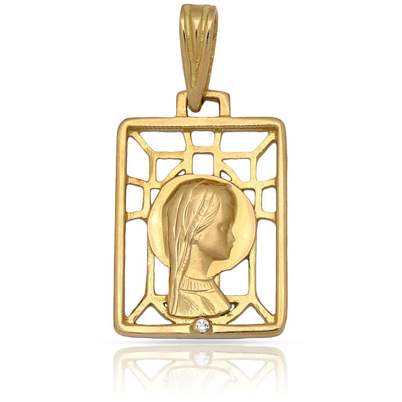 MEDALLA ORO 18KL VIRGEN NIÑA - 13X19MM - Peso: 2.10 gr 