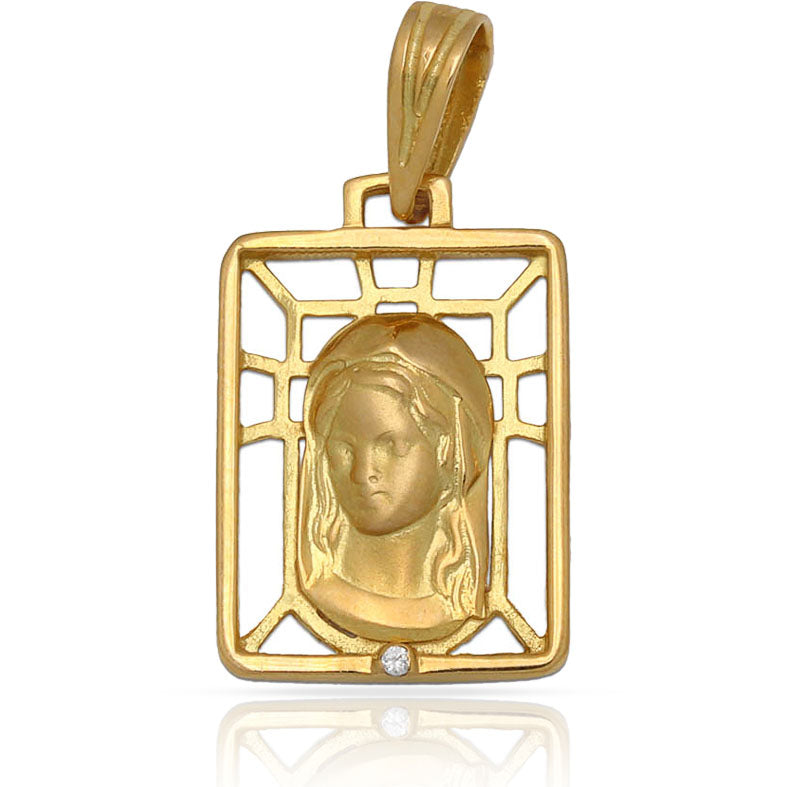 MEDALLA ORO 18KL VIRGEN NIÑA - 13X19MM - Peso: 2.15 gr 