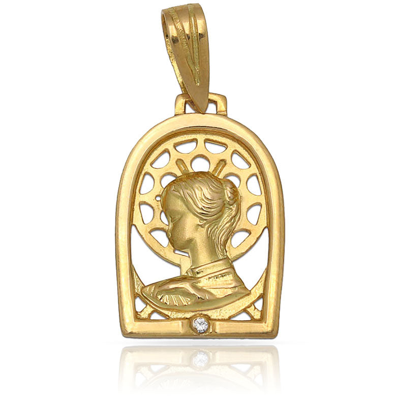 MEDALLA ORO 18KL VIRGEN NIÑA - 13X20MM - Peso: 2.25 gr 