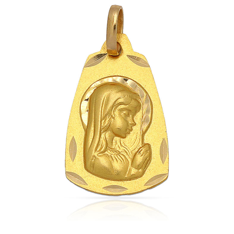 MEDALLA ORO 18KL VIRGEN NIÑA - 13x21MM - Peso: 1.50 gr 