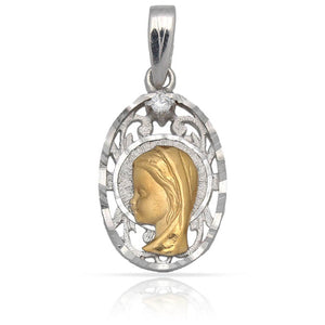MEDALLA ORO 18KL VIRGEN NIÑA - 13X21MM - Peso: 2.10 gr 