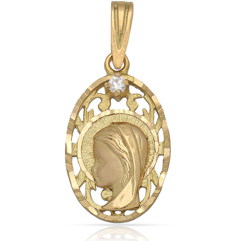 MEDALLA ORO 18KL VIRGEN NIÑA - 13X21MM - Peso: 2.25 gr 