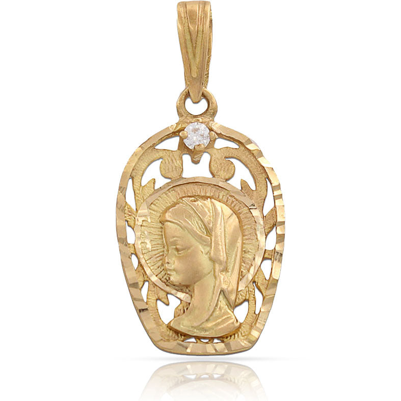 MEDALLA ORO 18KL VIRGEN NIÑA - 13X21MM - Peso: 2.25 gr 