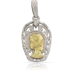 MEDALLA ORO 18KL VIRGEN NIÑA - 13X21MM - Peso: 2.35 gr 