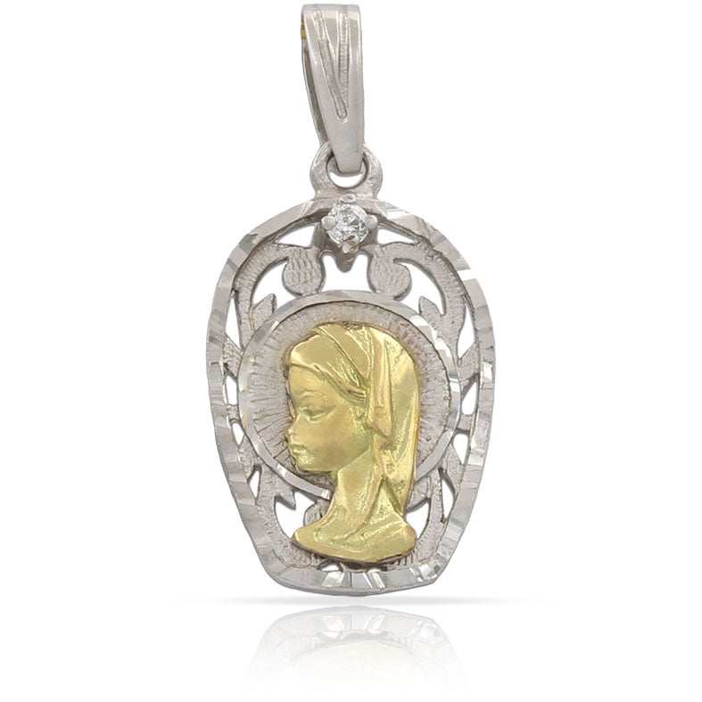 MEDALLA ORO 18KL VIRGEN NIÑA - 13X21MM - Peso: 2.45 gr 